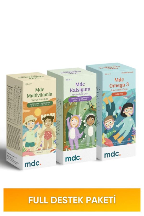 MDC Omega 3 Şurup, MDC Multivitamin Şurup ve MDC Kalsiyum Şurup