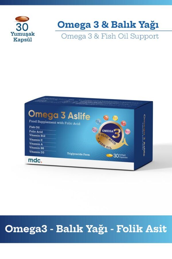 Omega 3 Aslife 30 Kapsül