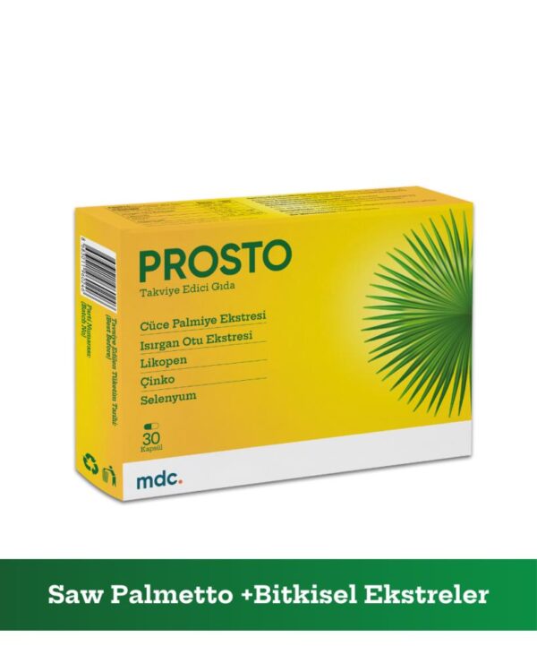 PROSTO (Saw Palmetto, Isırgan Otu, Likopen, Çinko, Selenyum) 30 Kapsül