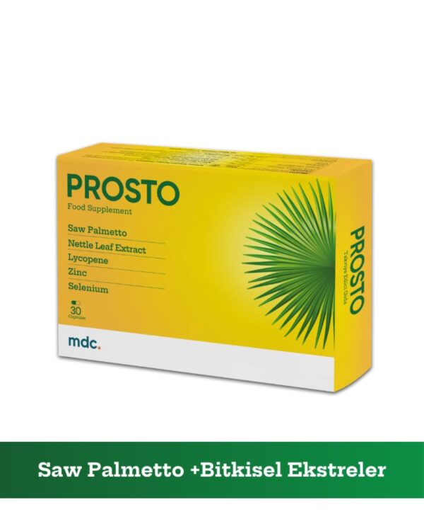 PROSTO (Saw Palmetto, Isırgan Otu, Likopen, Çinko, Selenyum) 30 Kapsül